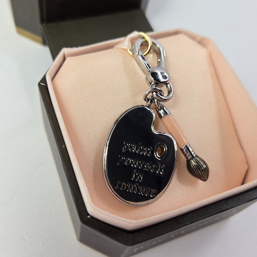 NIB Vintage Juicy Couture Paint Pallet and Brush Charm NWT Y2K  Jeweled - Picture 12 of 16